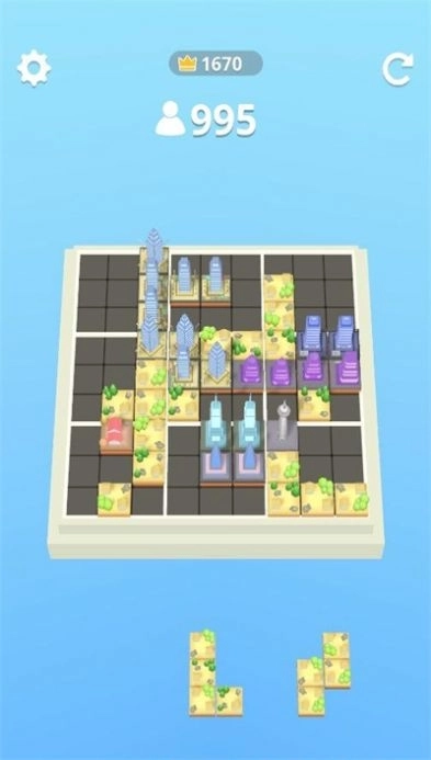 摆放方块城市消游戏 图1