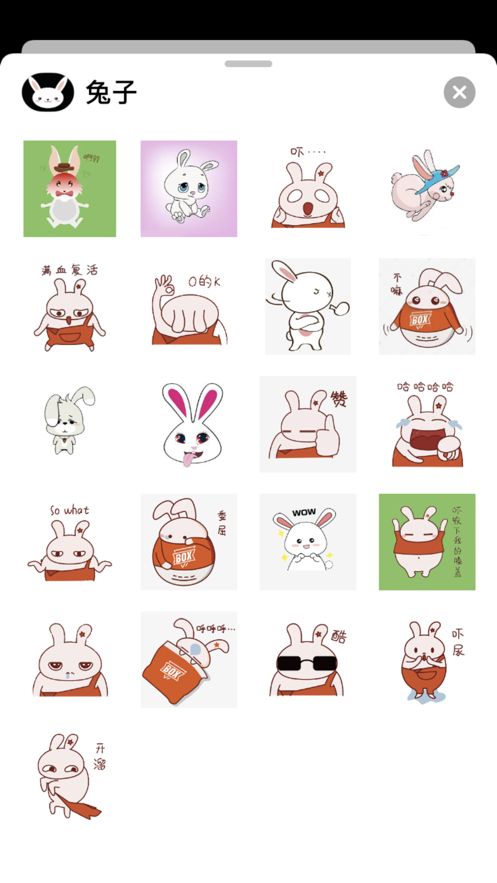 兔子sticker 点击查看大图