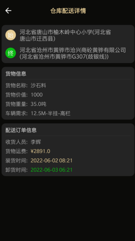 用到貨運