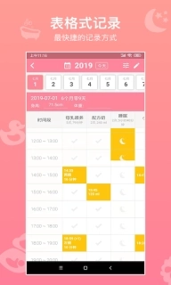 宝宝生活记录-哺乳睡眠换尿布体重