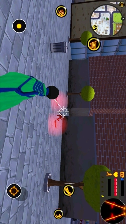 城市火柴人对决-英雄绳索蜘蛛