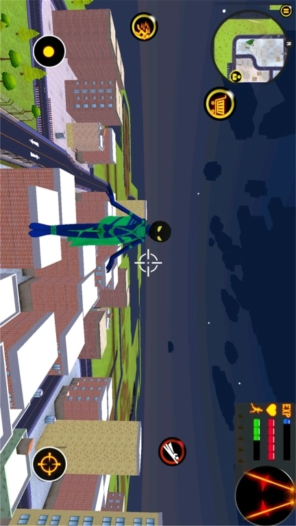 城市火柴人对决-英雄绳索蜘蛛