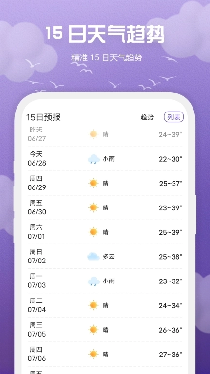 快看天气-15日实时降雨提醒
