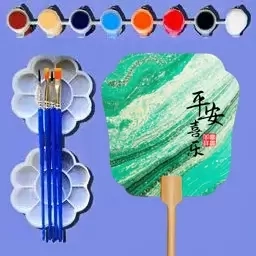 DIY手工达人-漆扇手工制作