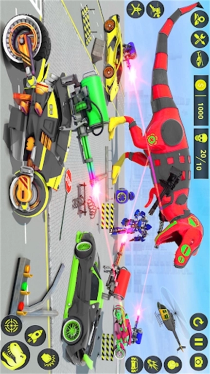 变形战士机甲-飞行警察变形汽车人