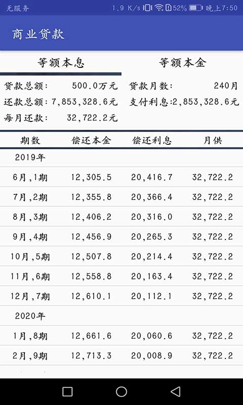 贷款计算器-多功能科学计算