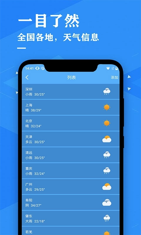 天气预报降雨预警