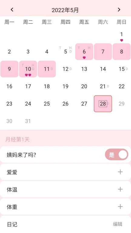 姨妈宝-经期记录