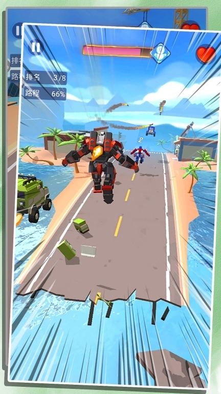 变形装甲飞车3D-汽车赛车人变形