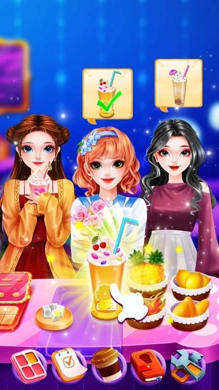 缤纷奶茶店-制作饮料