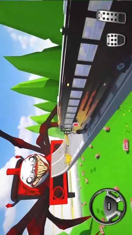 卡车破坏模拟器-撞击巨型小火车