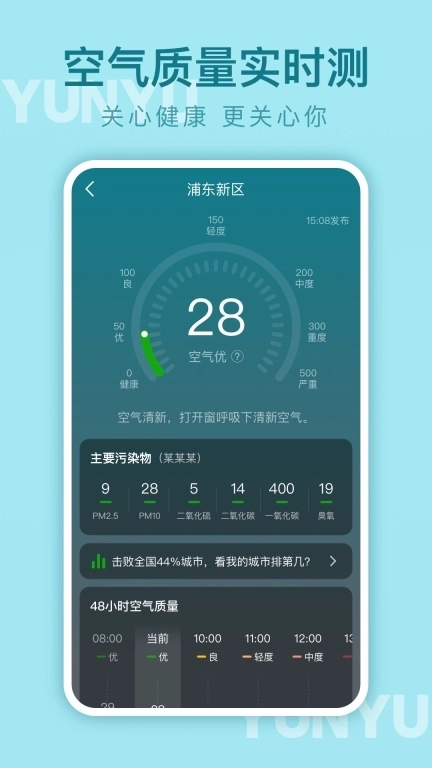 云雨天气-实时降雨提醒
