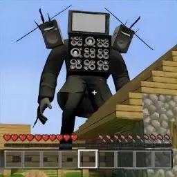 像素射击战场求生-邪恶马桶人对决监控人