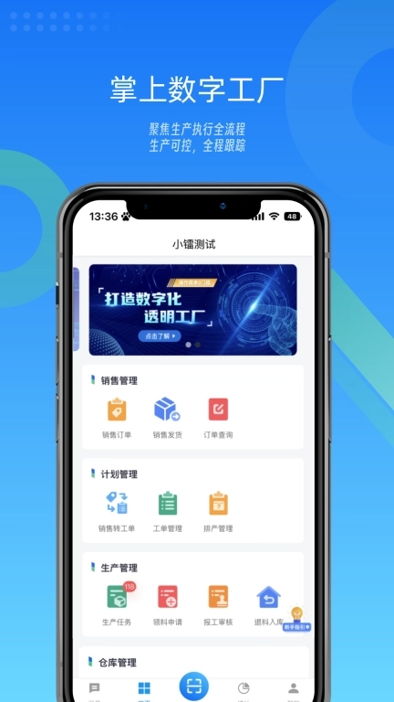 镭电云MES生产管理-生产可视化