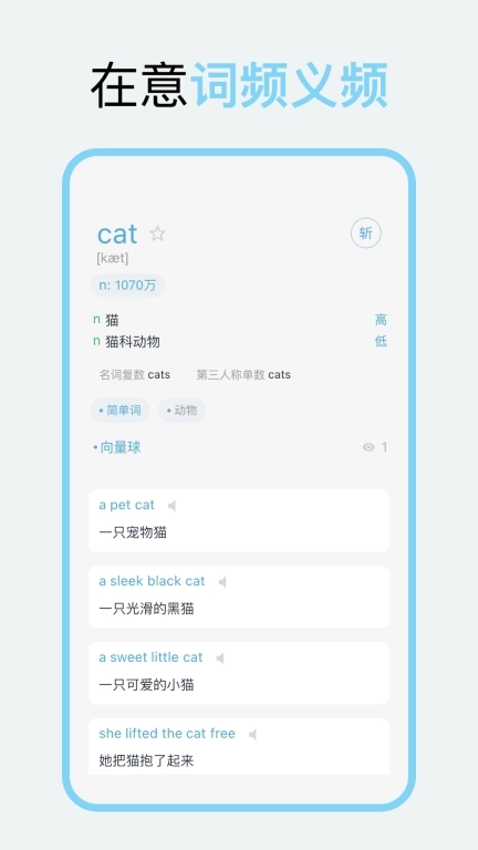 向量单词-列表背单词