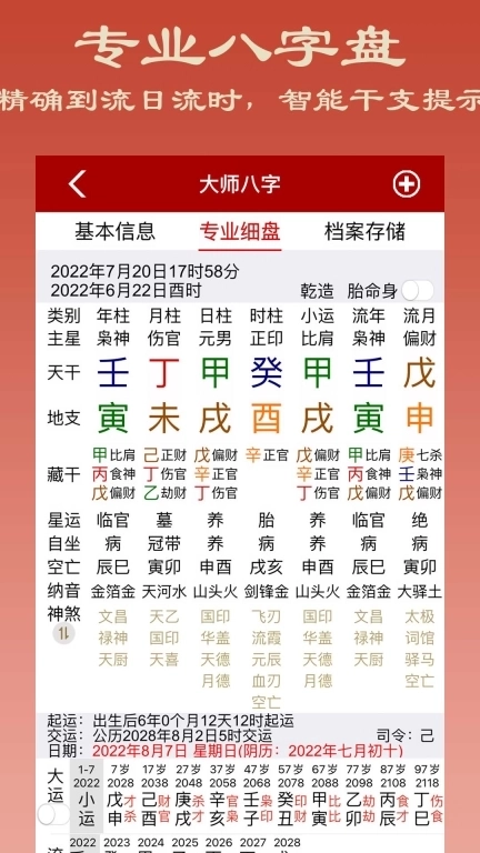 大师紫微斗数-八字排盘工具