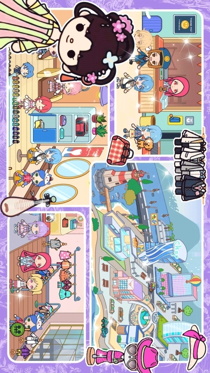 迷你神仙小镇模拟-三丽鸥古镇自建房