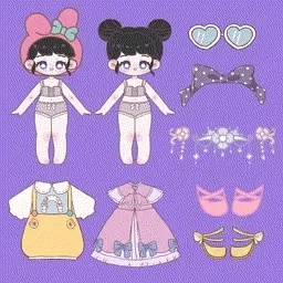 沉浸安静书女孩-手账贴纸收纳diy