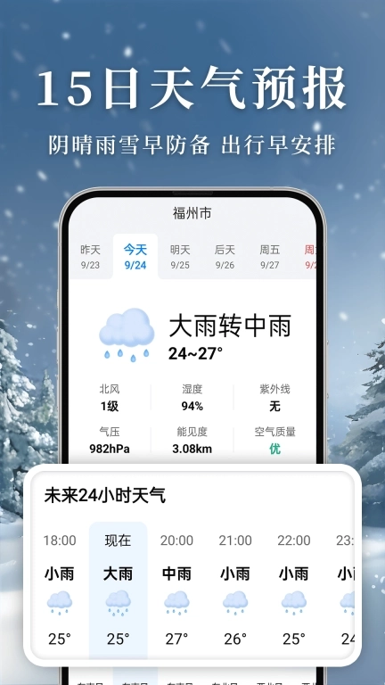准雨天气大字版