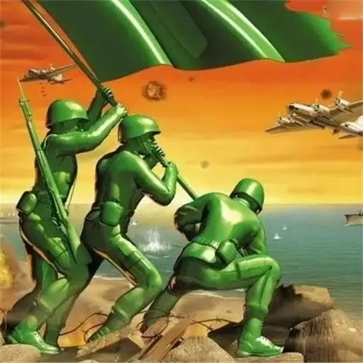 地图上的玩具战争-玩具士兵大战