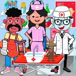 贴纸书女孩-米加医院模拟小镇生活