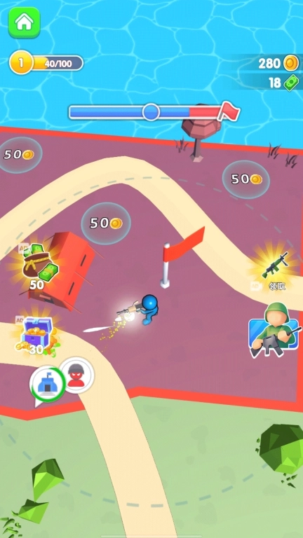 迷你枪战射击-红蓝攻防对决