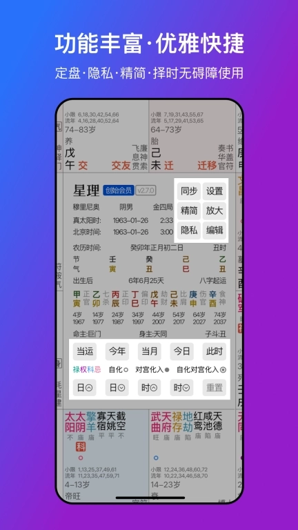 星理-紫微斗数排盘工具