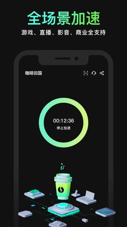 咖啡回国-一键回国加速器