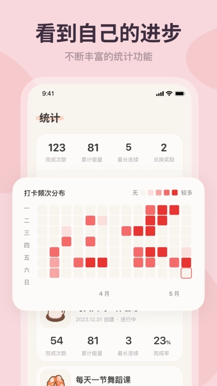 习惯点点-日常自律打卡记录与提醒