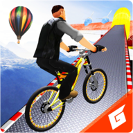 坡道自行车特技