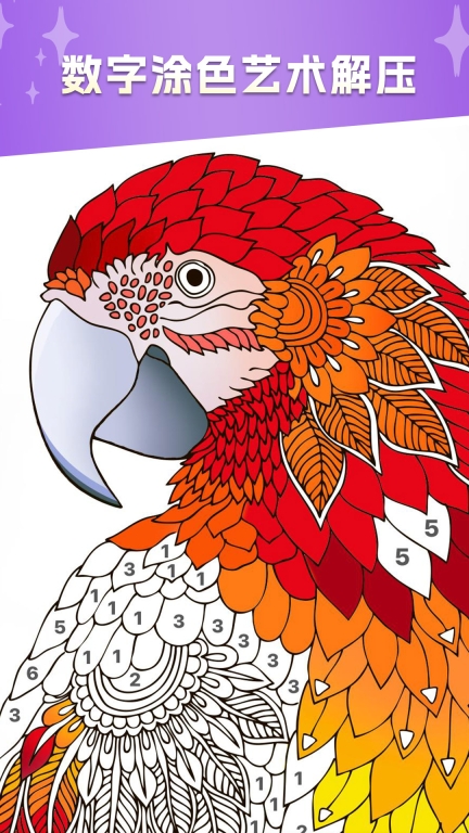 数字涂色绘本 