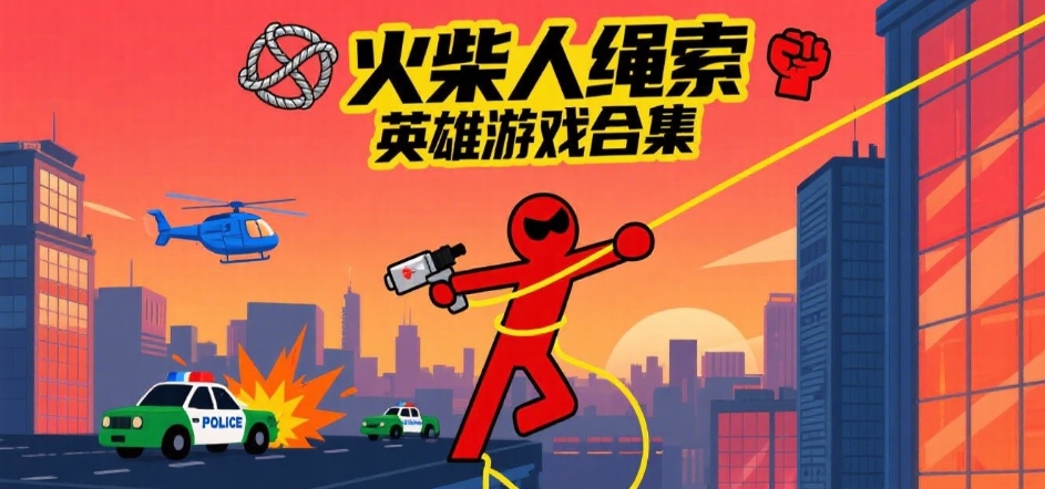 火柴人绳索英雄游戏免费版大全