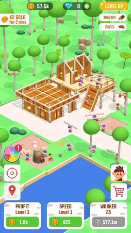 丛林生存建设者大亨(Idle Jungle Survival Builder Tycoon) 第2张图