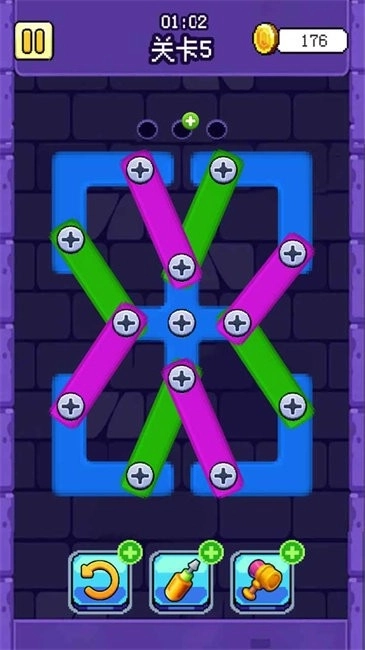 疯狂拧螺丝小游戏