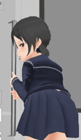 电车里的倔强女孩像素版