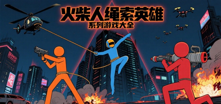火柴人绳索英雄系列游戏大全