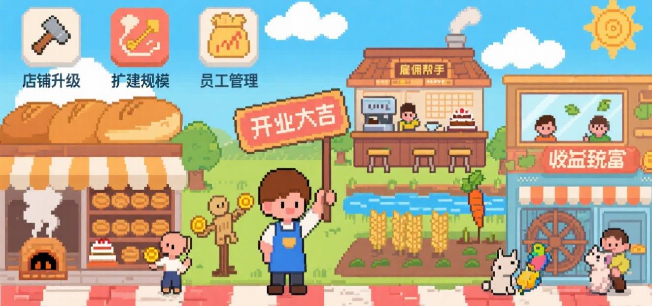 像素风经营类游戏