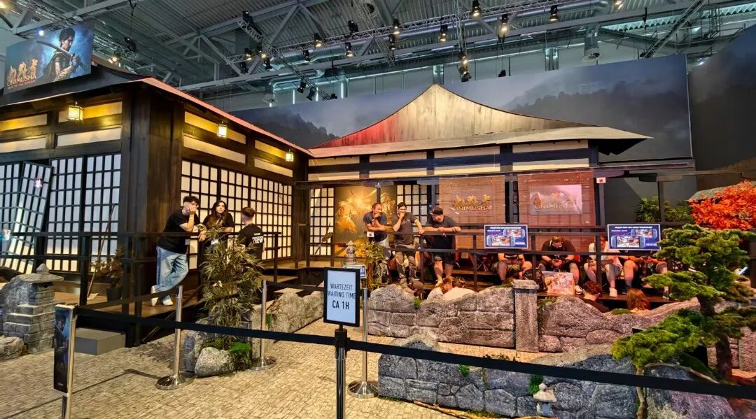 科隆游戏展现场的《剑之道》展位,起初明显不那么热闹