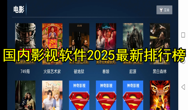 国内影视软件2025最新排行榜