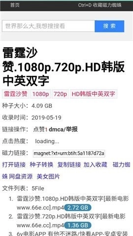 蜘蛛磁力搜索引擎1