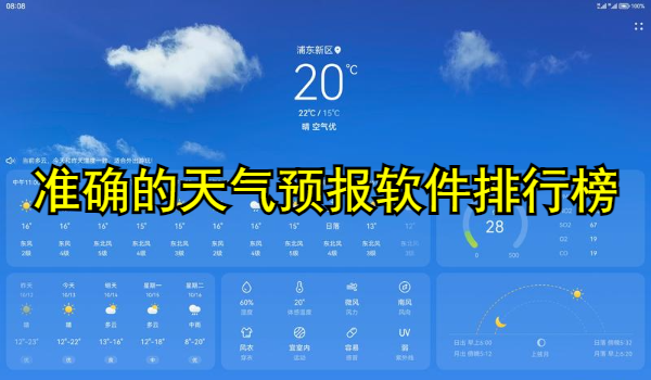 准确的天气预报软件排行榜