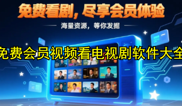 免费会员视频看电视剧软件推荐