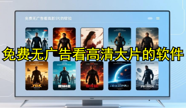 免費無廣告看高清大片的軟件有哪些