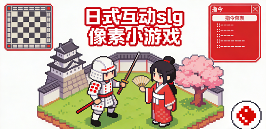 日式互动slg像素小游戏