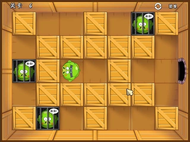 绿猪推箱子绿色版图3