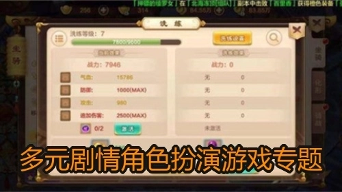 多元劇情角色扮演游戲?qū)ｎ}