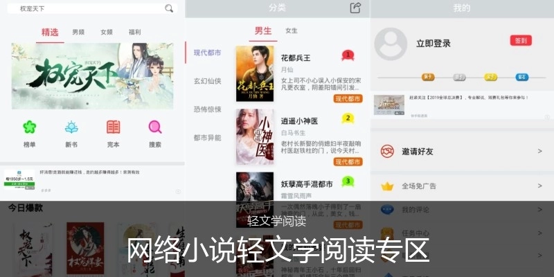 网络小说轻文学阅读专区