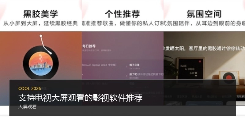 支持电视大屏观看的影视软件推荐