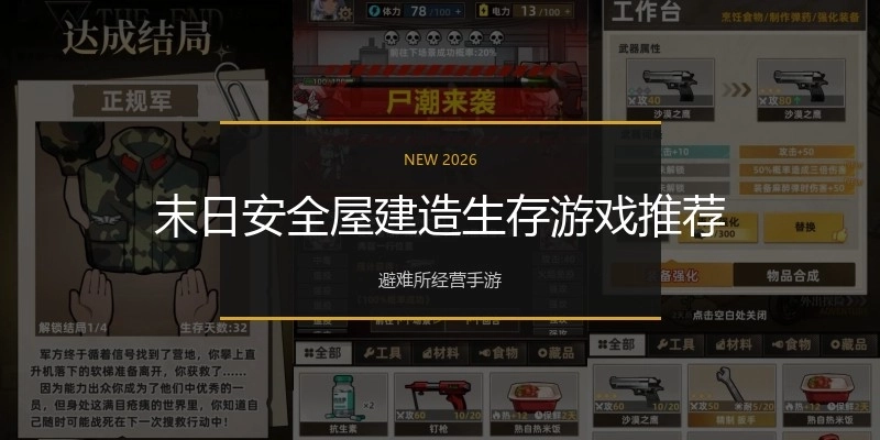 末日安全屋建造生存游戏推荐