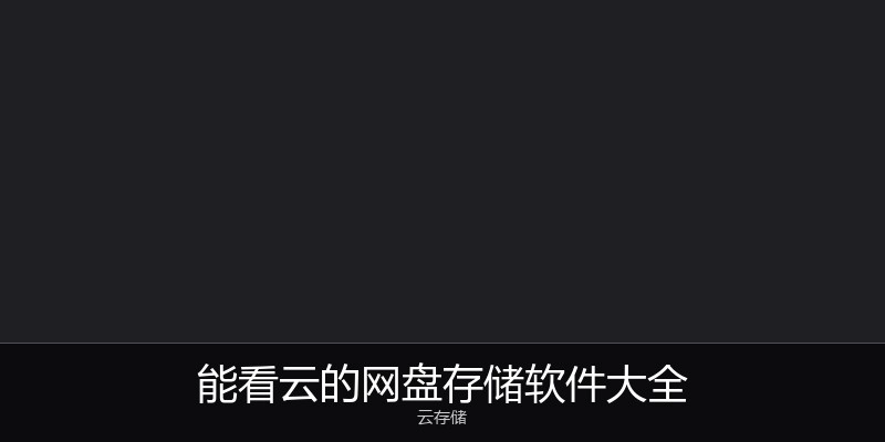 能看云的网盘存储软件大全